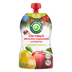 Солодощі - Сік-смузі Garden Gadz яблучно-грушевий з м'якоттю (4820240850496)