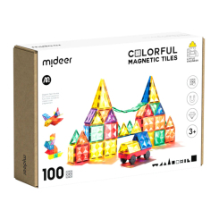 Магнитные конструкторы - Магнитный конструктор Mideer Colorful tiles 100 деталей (CT1211)