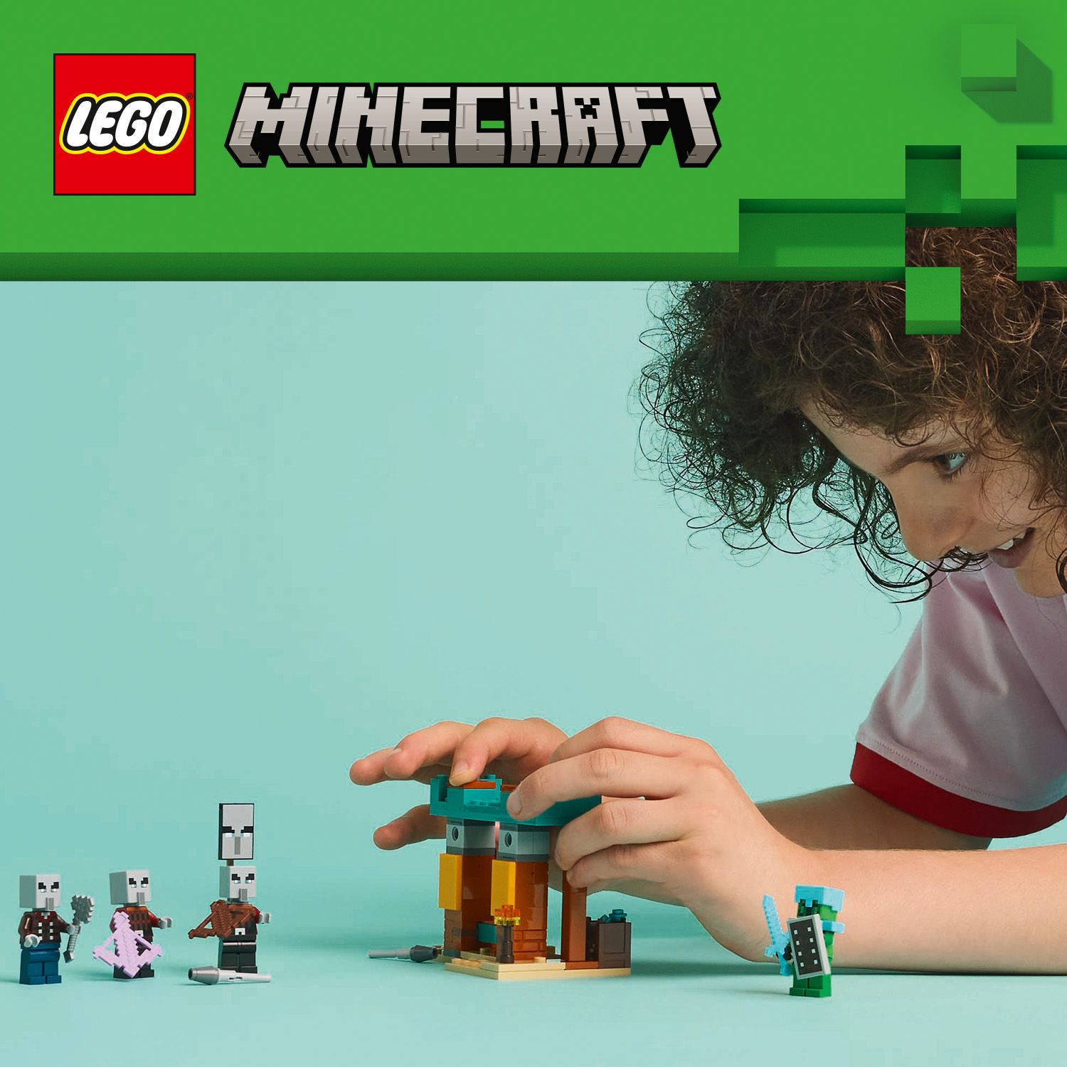 Епічне задоволення в маленькому наборі LEGO® Minecraft®.