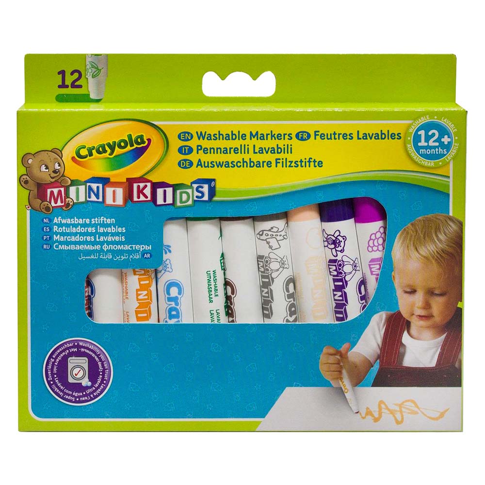 

Фломастеры Crayola 12 шт легко смываются (8325)