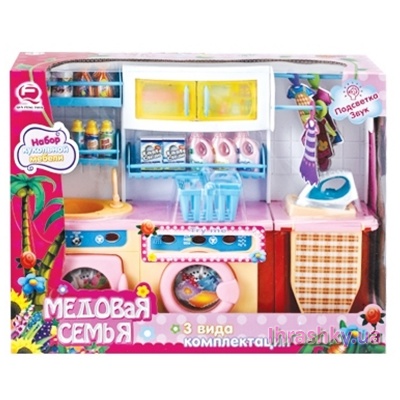 

Кукольная стиральная машина Медовая семья (2802S/R)