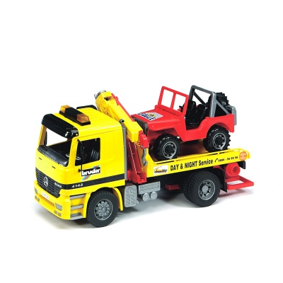 Навантажувач-евакуатор Mercedes-Benz Actros з джипом BRUDER (1666)