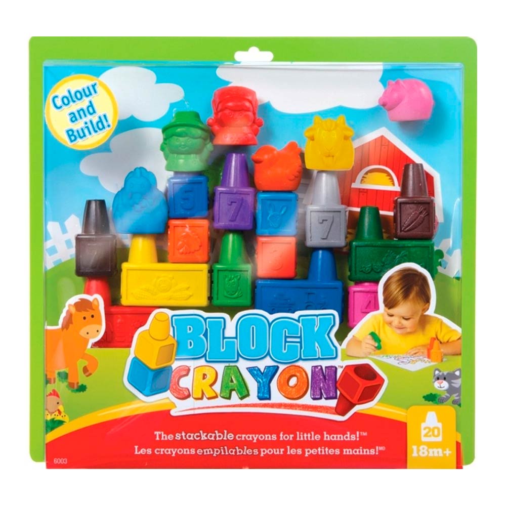 Набор восковых фигурных мелков для рисования; 20 штук Wooky (6003)
