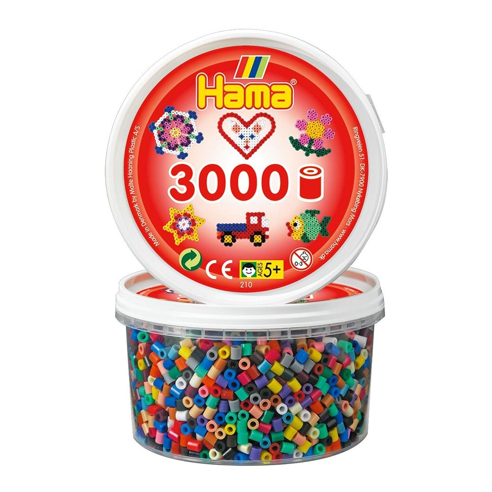 Набор цветных бусин Hama 10 цветов (210-00)