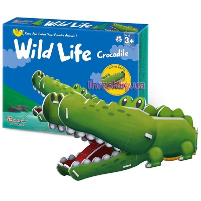 Тривимірний конструктор-головоломка Дикі тварини Крокодил