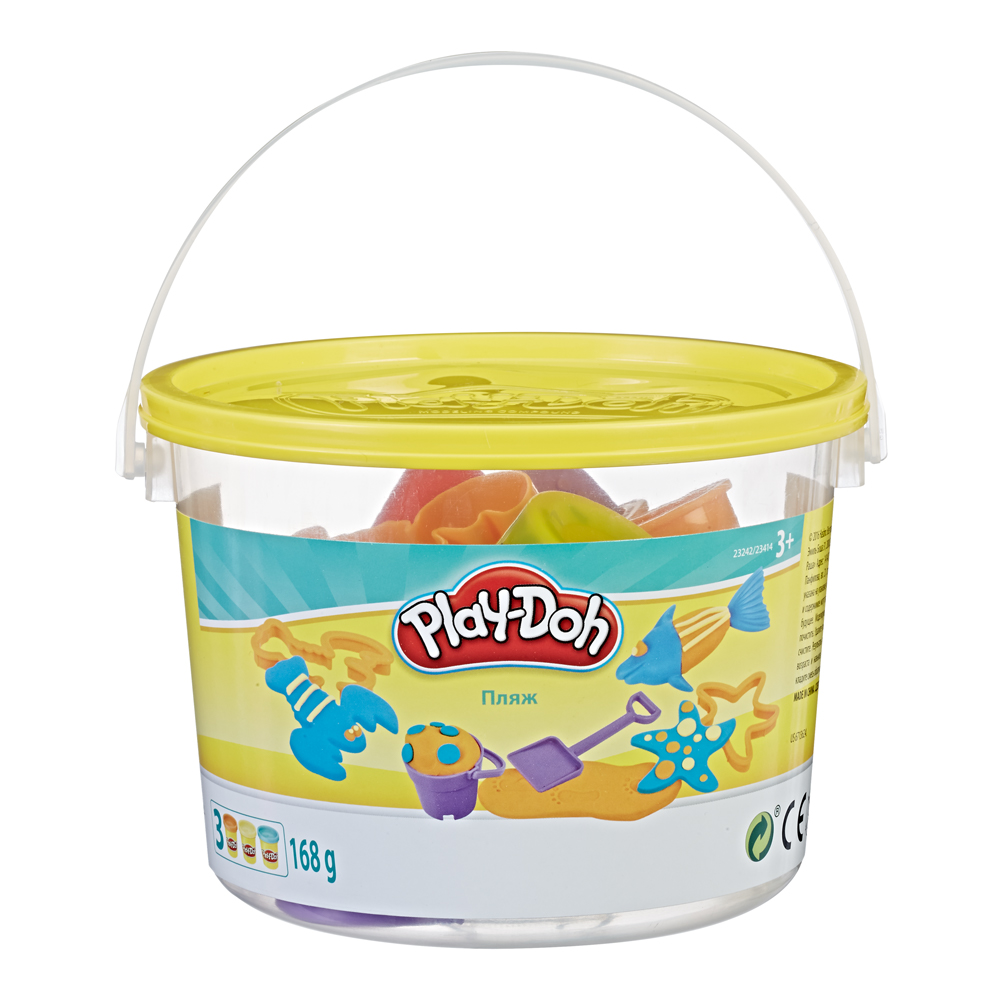 Акція на Набір для ліплення Play-Doh Міні відерко Пляж (23414/23242) від Будинок іграшок