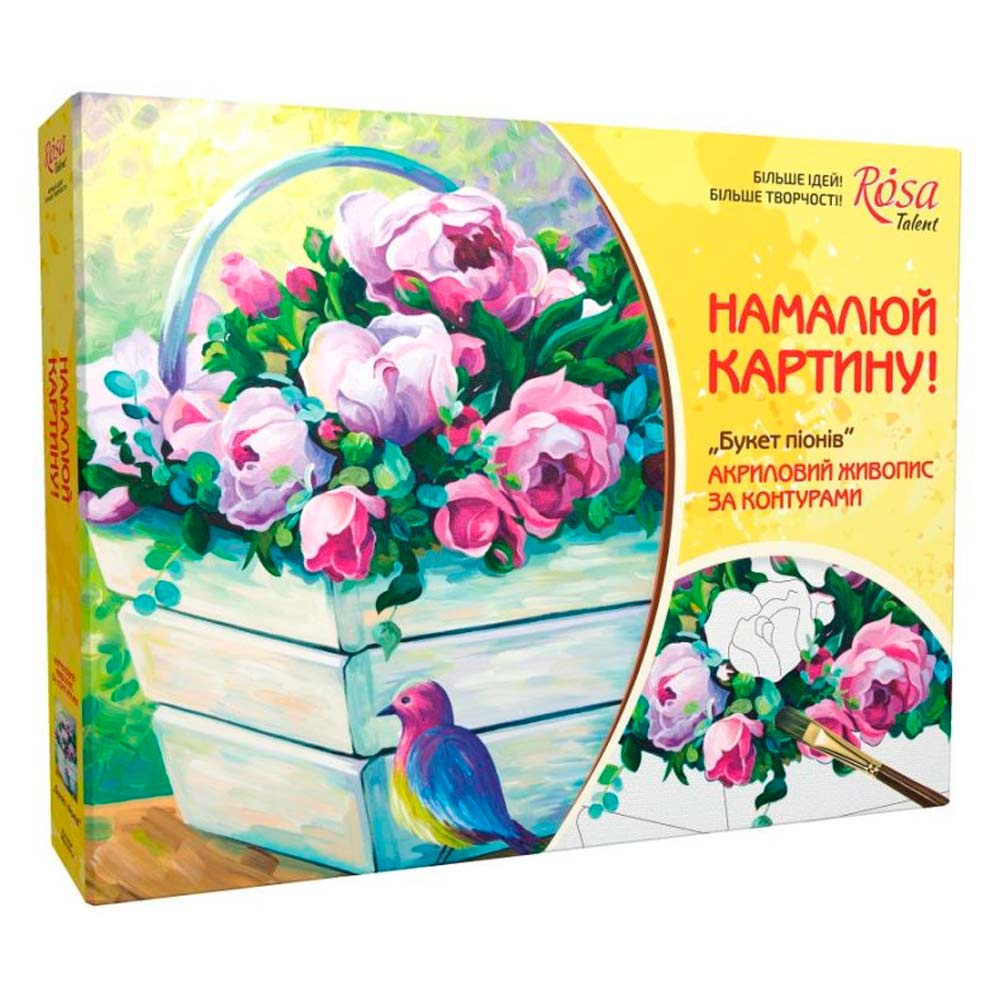 

Набор для живописи по номерам Букет пионов Rosa Talent (N0000712)