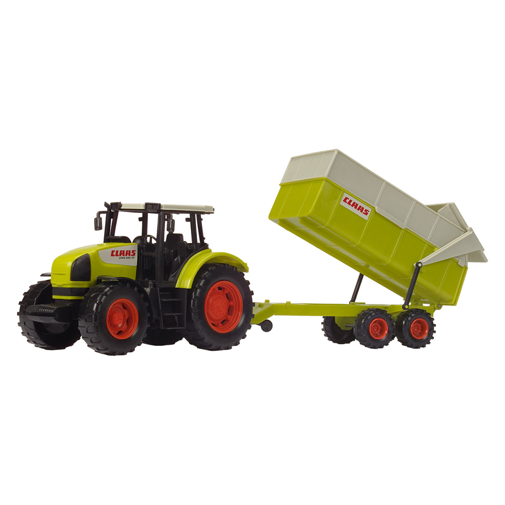 Акция на Машинка Dickie Toys Farm Трактор з причепом Claas (3739000) от Будинок іграшок