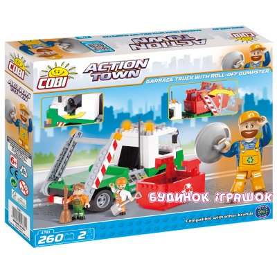 

Конструктор COBI серии Action Town Мусоровоз с контейнером (COBI-1781)