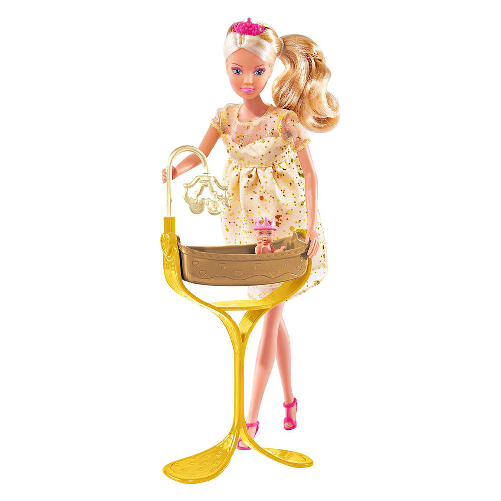 Акція на Лялька Вагітна Штеффі з колискою Steffi & Evi Love (573 7084) від Будинок іграшок