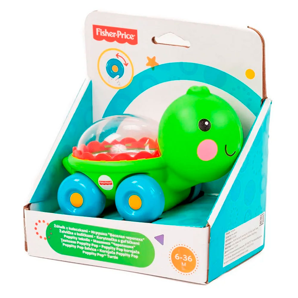 

Каталка-погремушка Fisher-Price Черепашка с шариками (BGX29/BFH75)