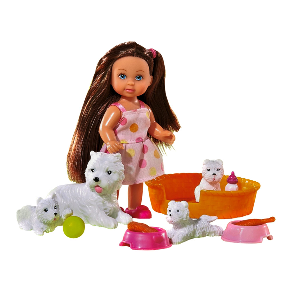 Акція на Лялька Steffi & Evi love Еві з цуценятами (5734191-2) від Будинок іграшок