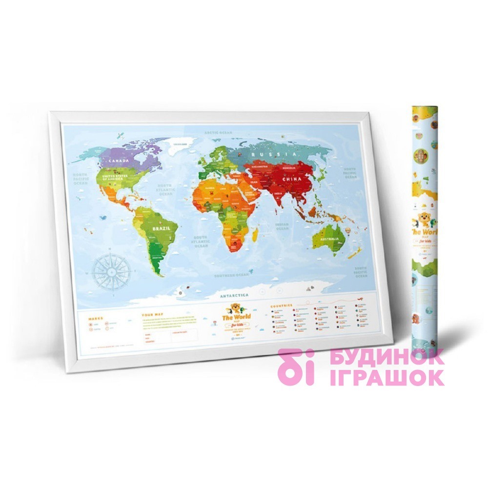 

Интерактивная карта мира 1DEA.me Travel Map Kids Animals (4820191130036)