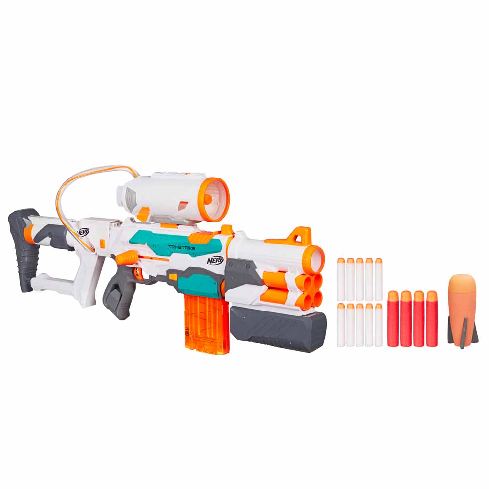 

Игрушечный бластер Nerf Три Страйк (B5577)