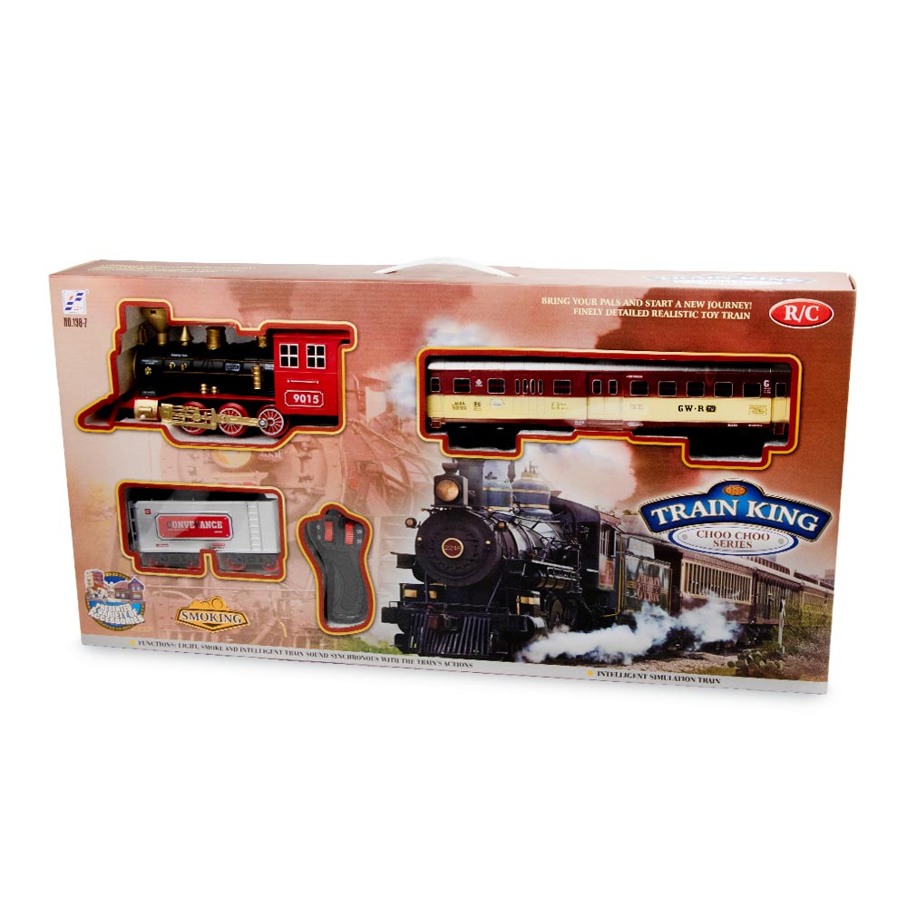 

Игрушечная железная дорога Shantou Jinxing Паровоз и пассажирский вагон с эффектами (138-7)