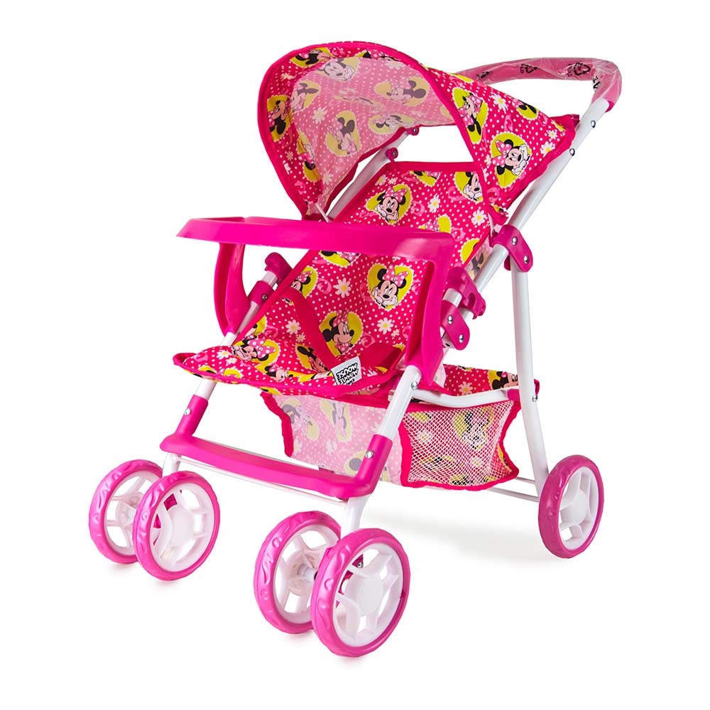 

Металлическая коляска летняя с поворотными передними колесами Disney Minnie (D1007M)