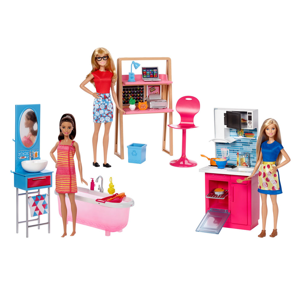 

Набор мебели с куклой Barbie в ассортименте (DVX51)