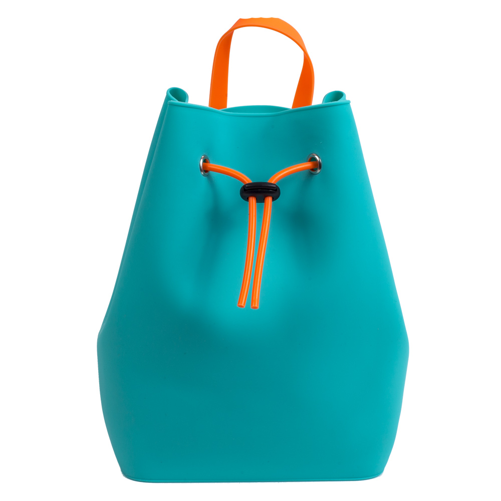 

Рюкзак из силикона Aqua with Coral Tinto голубой с коралловым (BP44.72)