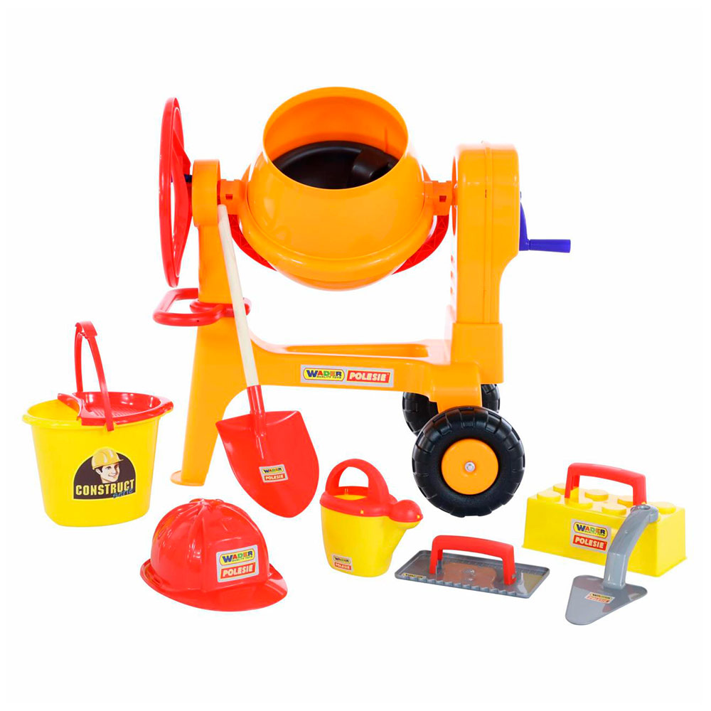 

Игровой набор Бетономешалка Construct с набором каменщика №7 Wader-POLESIE в коробке (50649)