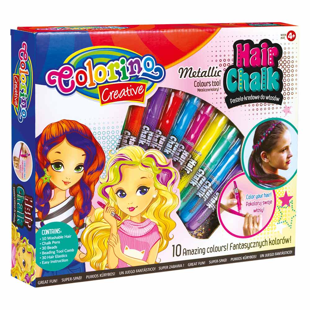 

Мел для волос в карандашах Colorino 10 цветов в подарочной упаковке (68635PTR)