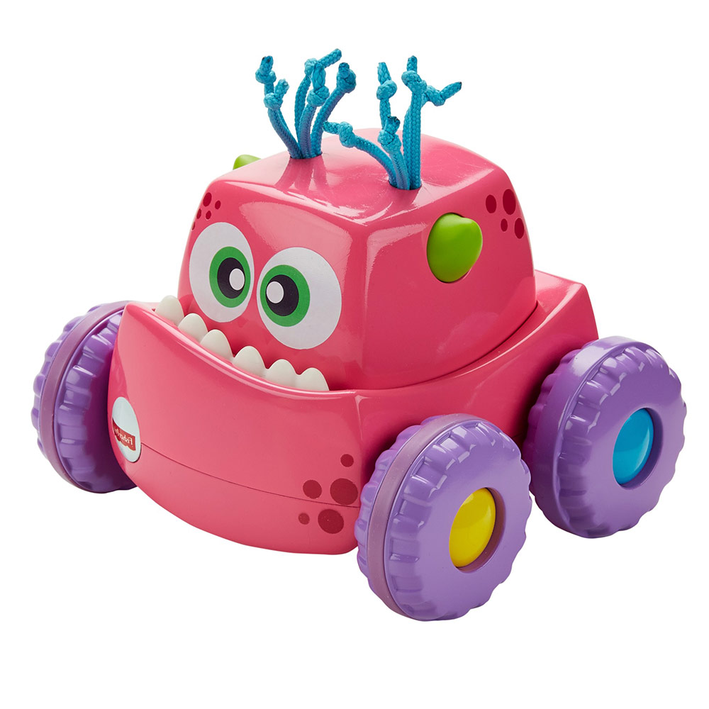 

Машинка-монстрик Fisher-Price Нажимай и запускай розовая (DRG16/DRG14)