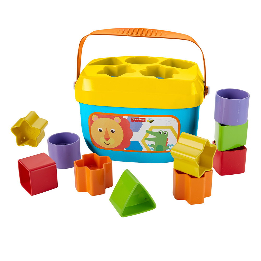 Акція на Сортер Fisher-Price Відерце із кубиками Яскраве (FFC84) від Будинок іграшок