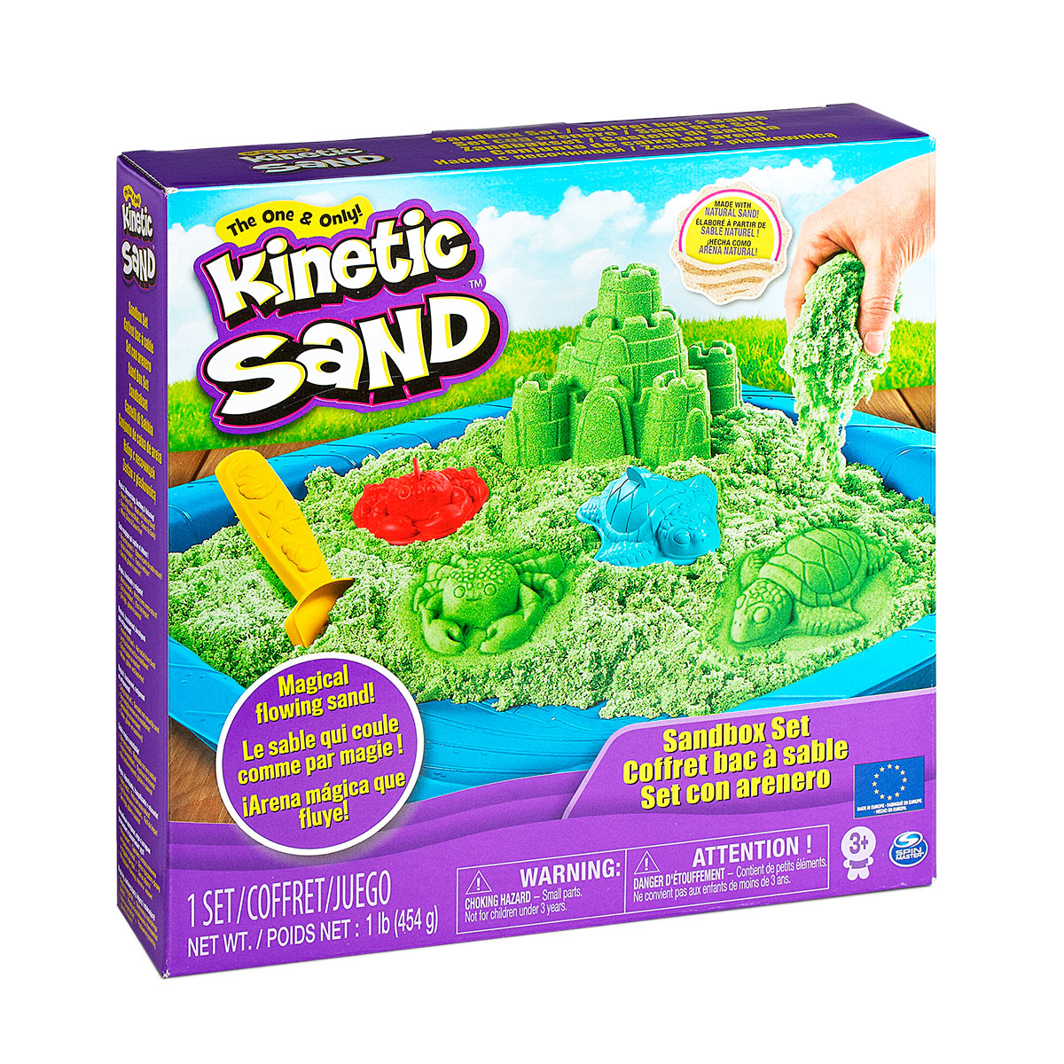 

Набір кінетичного піску Kinetic Sand Замок з піску зелений 454 г (71402G)