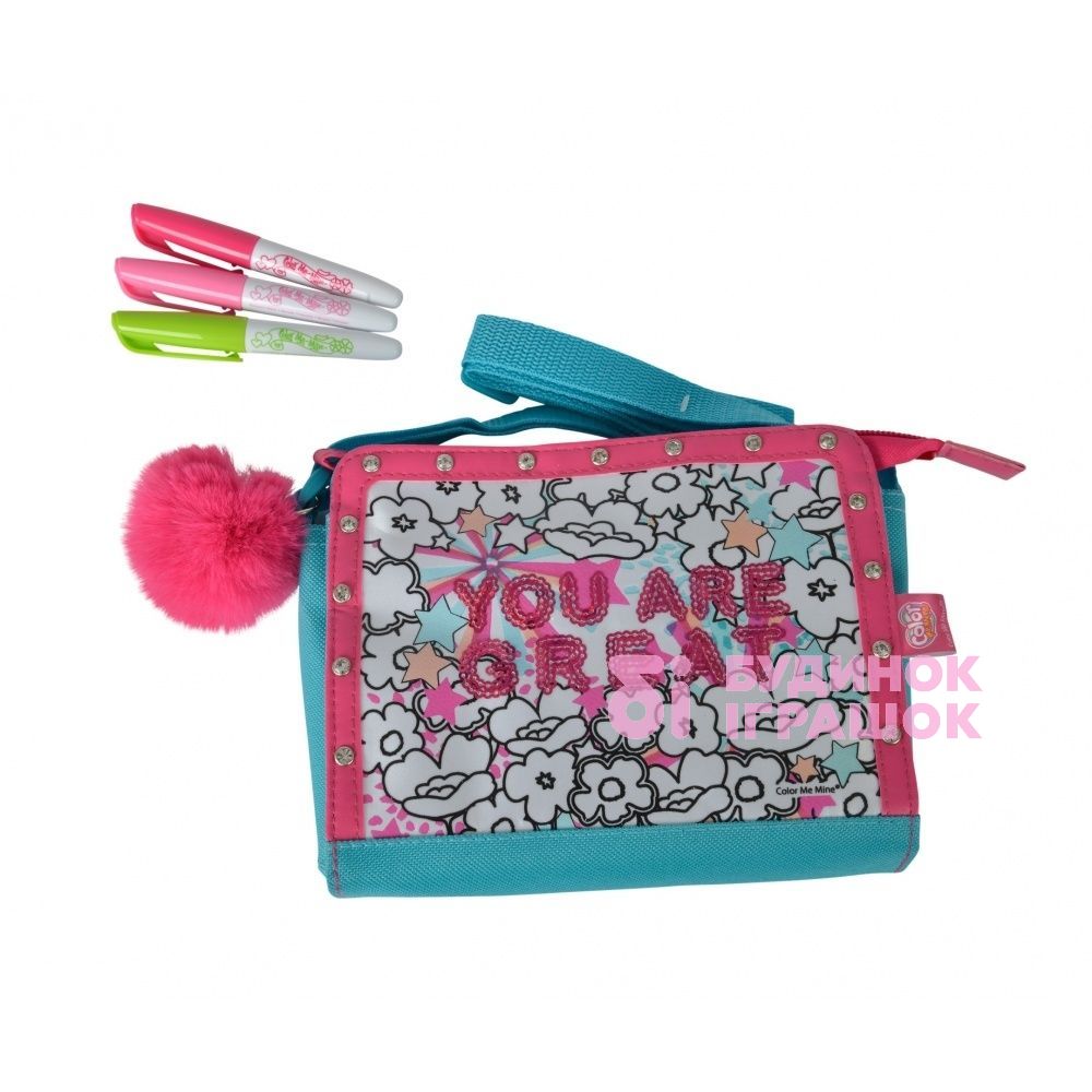 

Сумочка Кутюр Леди с помпоном 3 маркеры Color Me Mine 18х14 см (6374183)