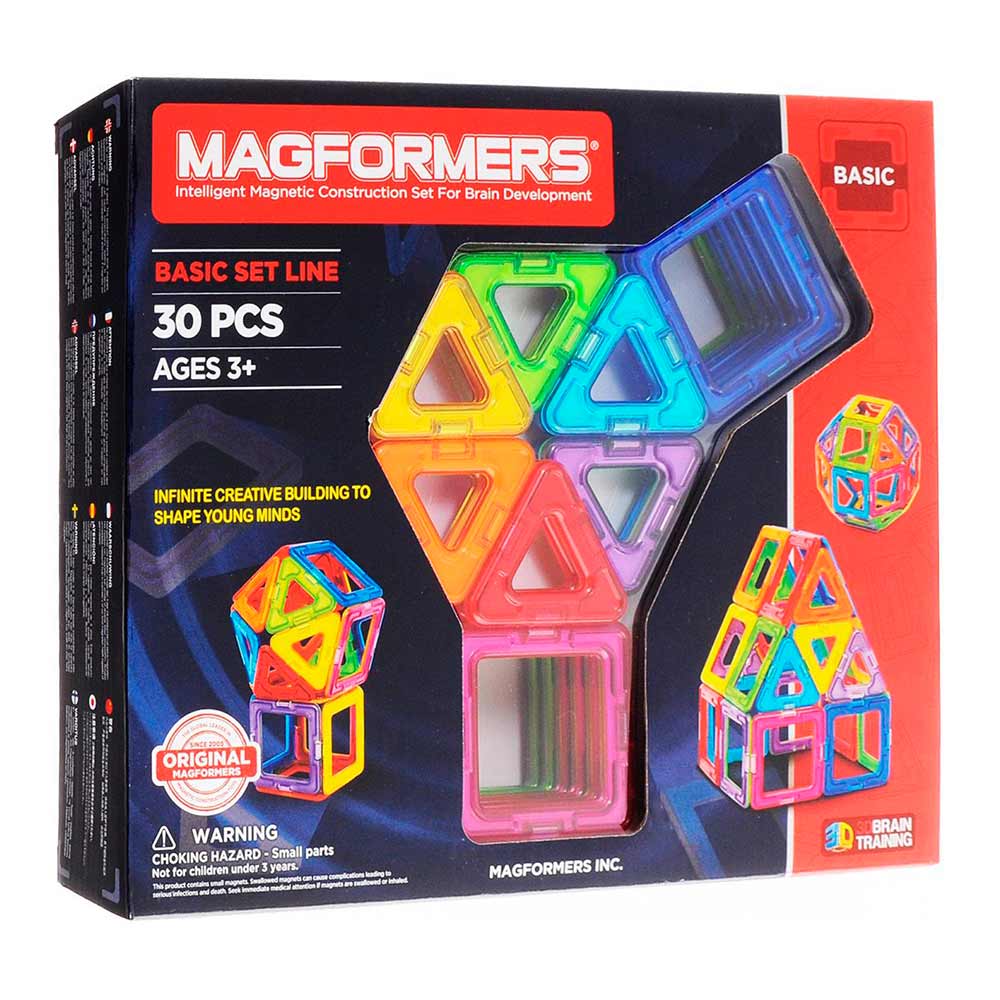 

Магнитный конструктор Базовый набор Magformers 30 элементов (701005)