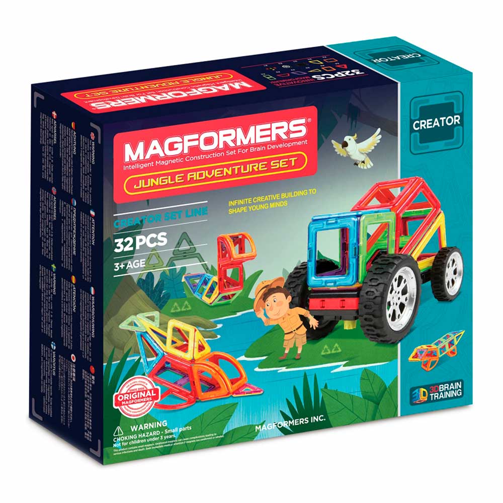 

Магнитный конструктор Magformers Приключения в джунглях 32 элемента (703009)