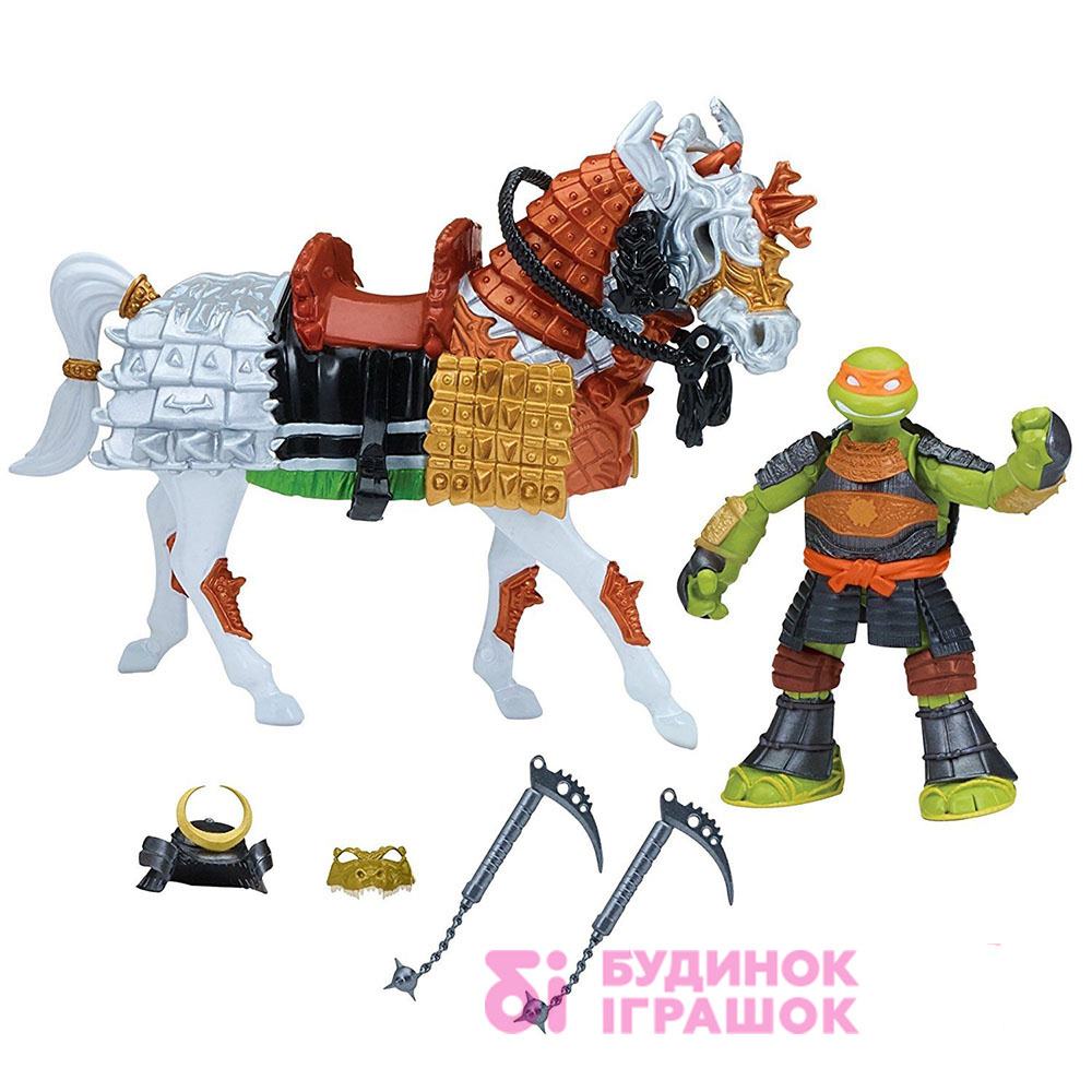 

Игровой набор TMNT Черепешки-ниндзя самураи фигурка Микеланджело на коне (94269)