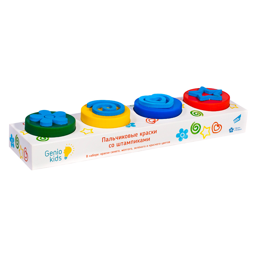 

Набор для творчества Genio Kids Пальчиковые краски со штампиками (TA1400)