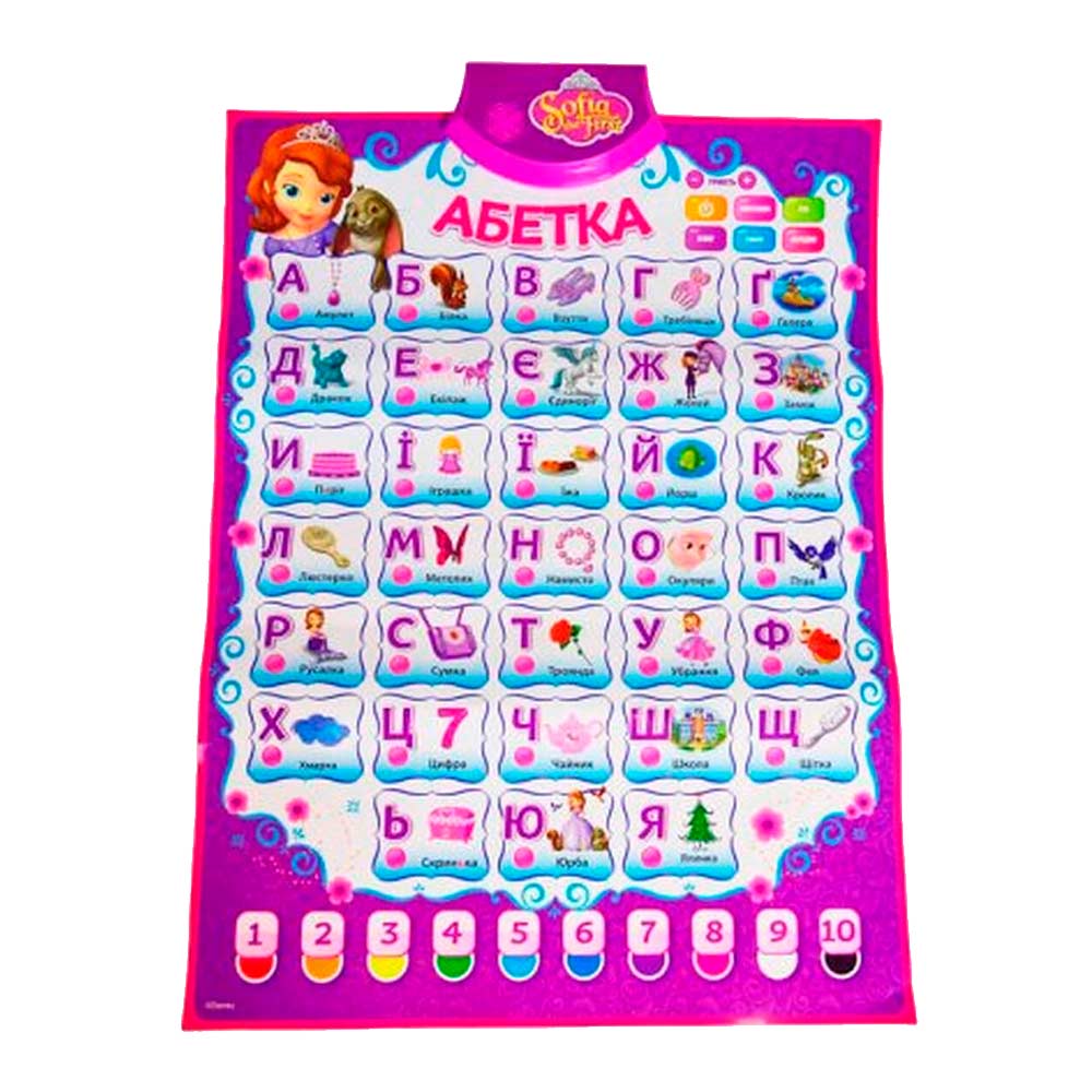

Іграшка Disney плакат Абетка Sofia the First укр (KI-7733)