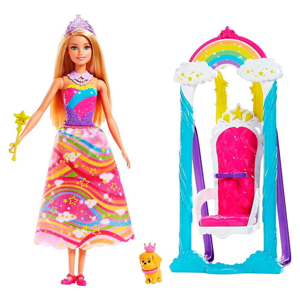 

Набор с куклой Barbie Радужные качели (FJD06)