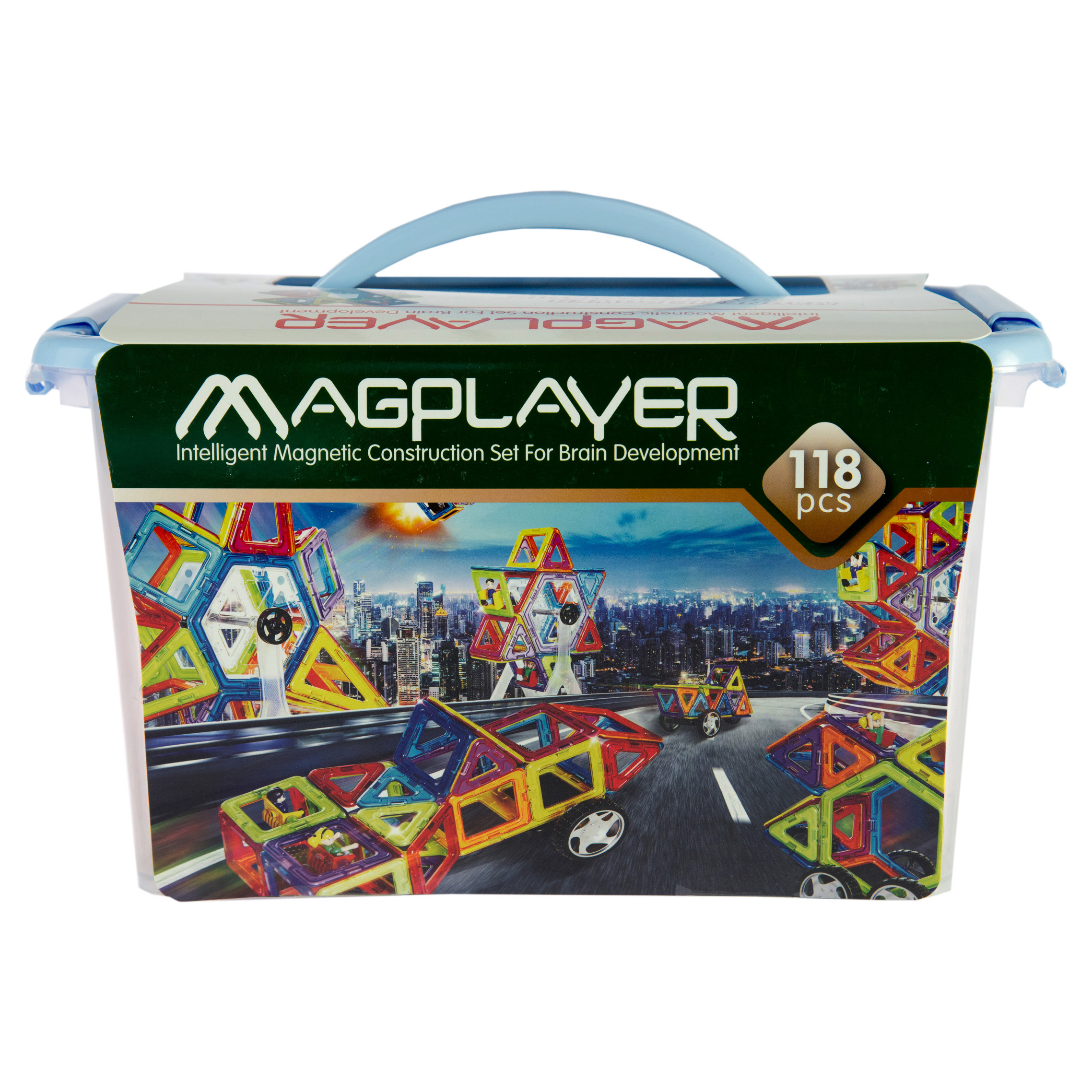 Акція на Конструктор Magplayer Магнітний набір 118 елементів (MPT-118) від Будинок іграшок