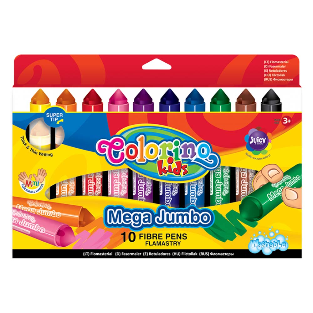 

Фломастеры Colorino Mega Jumbo 10 цветов (32124PTR)