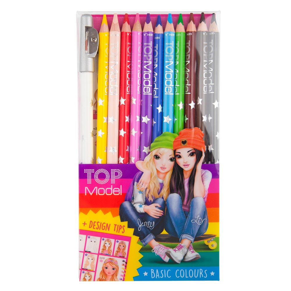 Акція на Набір кольорових олівців TOP Model 12 шт (046694) від Будинок іграшок