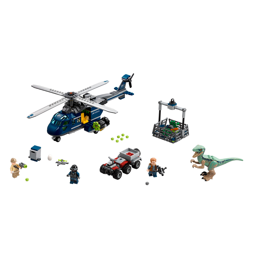 

Конструктор LEGO Jurassic world Преследование на вертолете Блу (75928)
