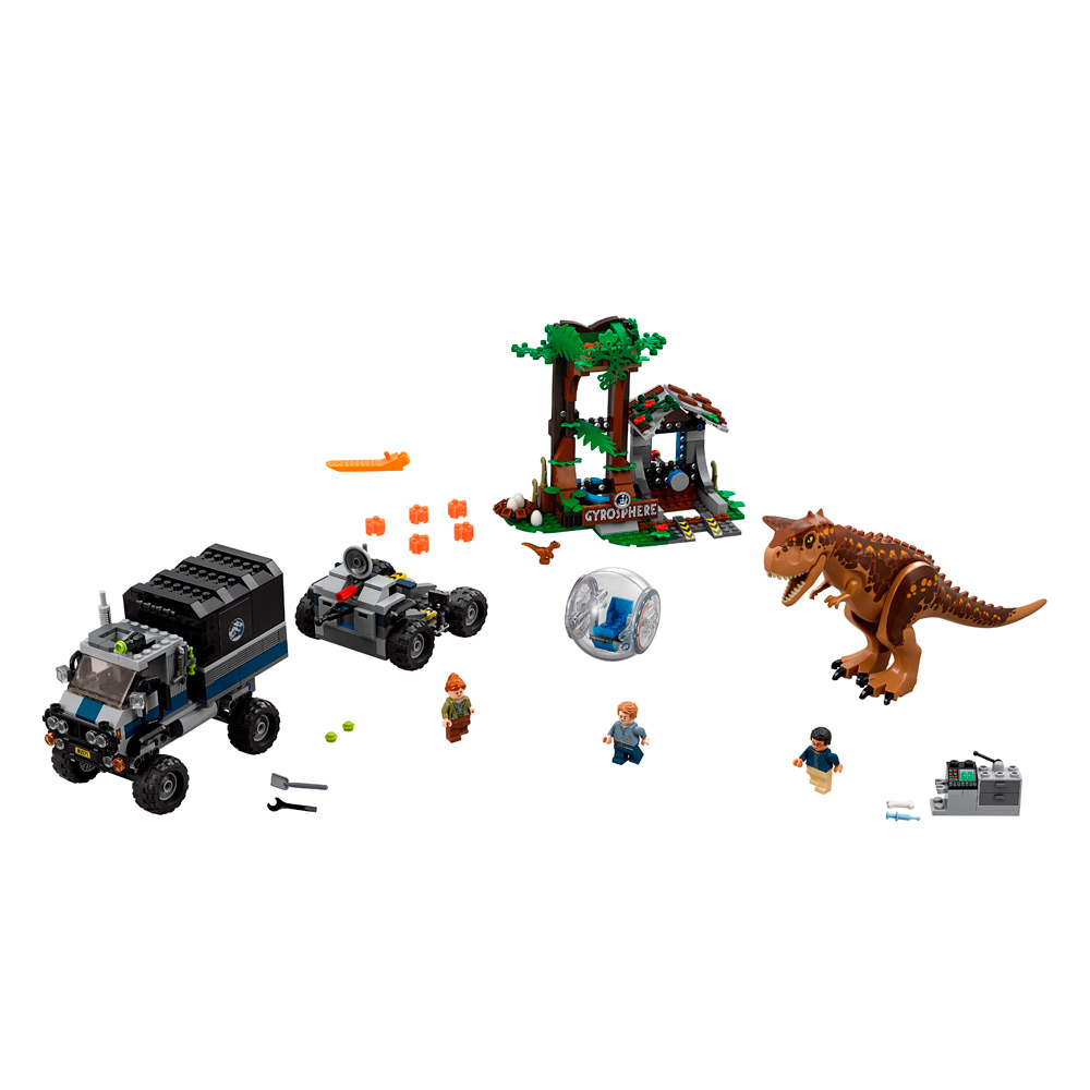 

Конструктор LEGO Jurassic world Бегство от карнотавра в гиросфере (75929)