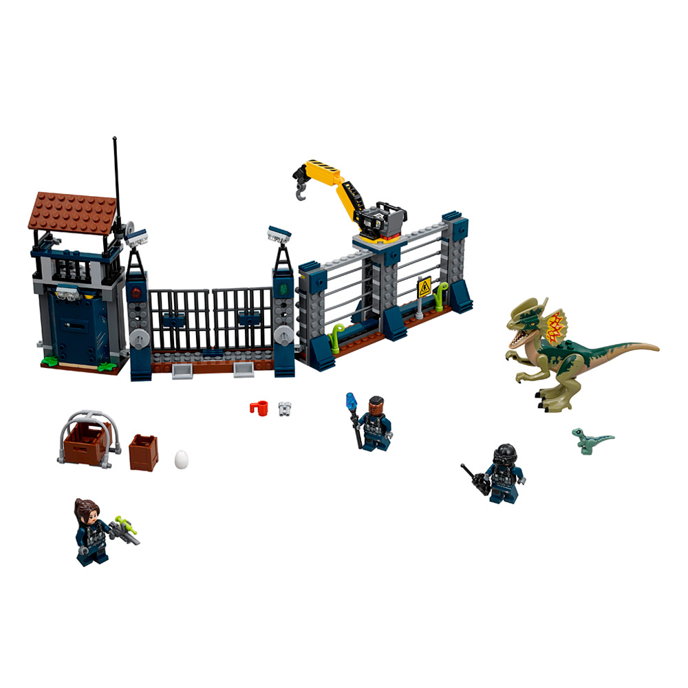 

Конструктор LEGO Jurassic world Нападение дилофозавра на блокпост (75931)