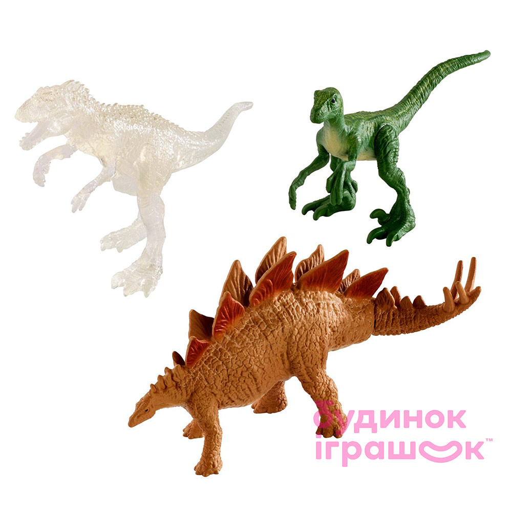 

Набор фигурок Jurassic World Велоцираптор стегозавр индоминус (FPN72/FPN73)