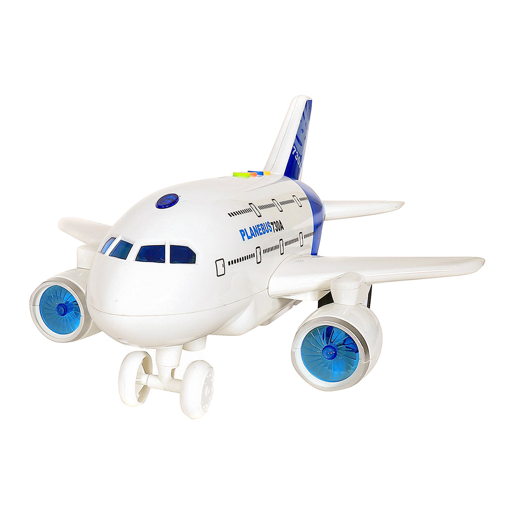 

Инерционный самолет Shantou Jinxing Planebus 730A 1:120 с эффектами (WY730A)