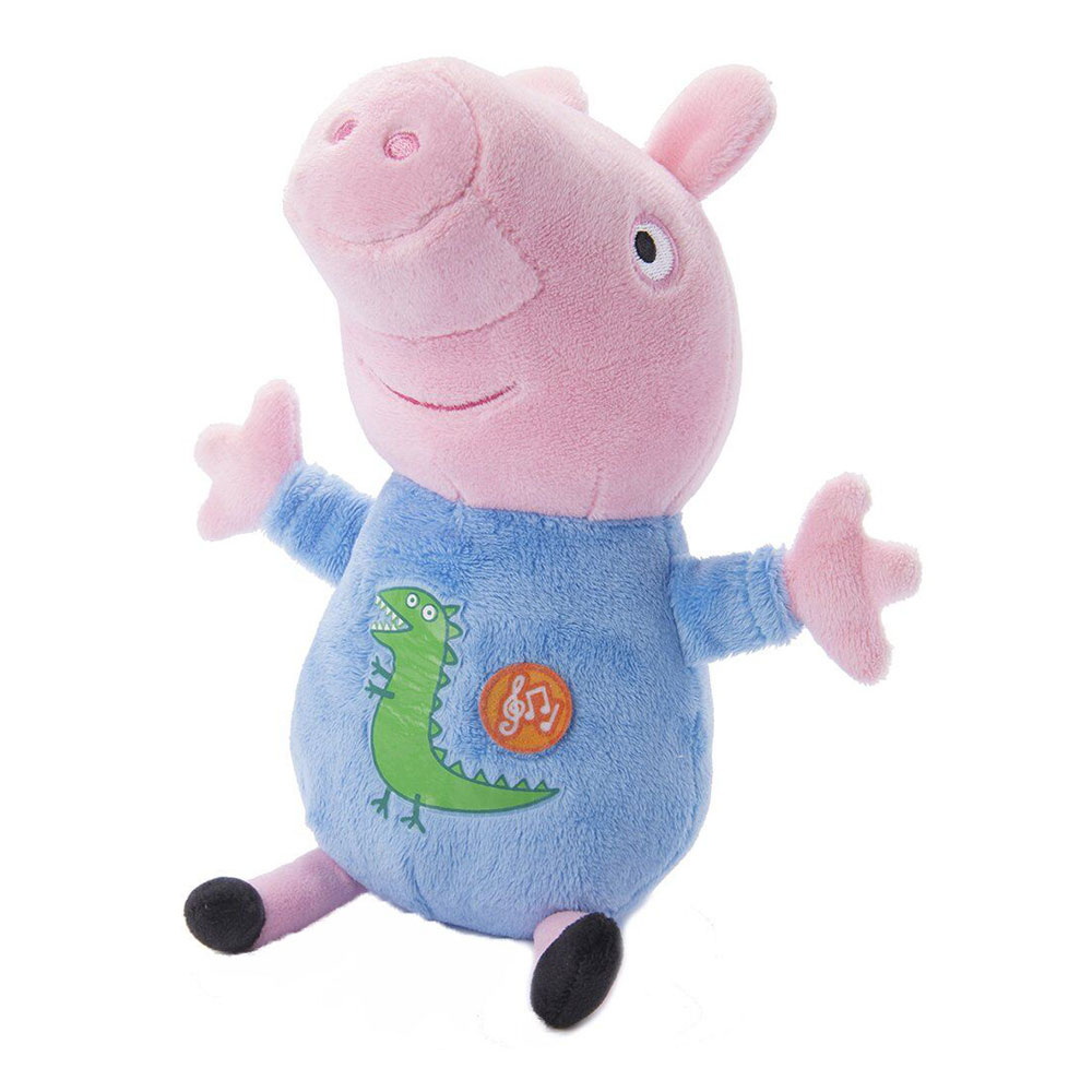

Мягкая игрушка Peppa Pig Джордж с вышитым динозавром со звуком 25 см (30116)