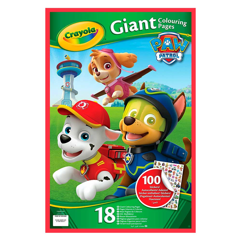 

Розмальовка з наклейками Crayola Цуценячий патруль (04-0375)