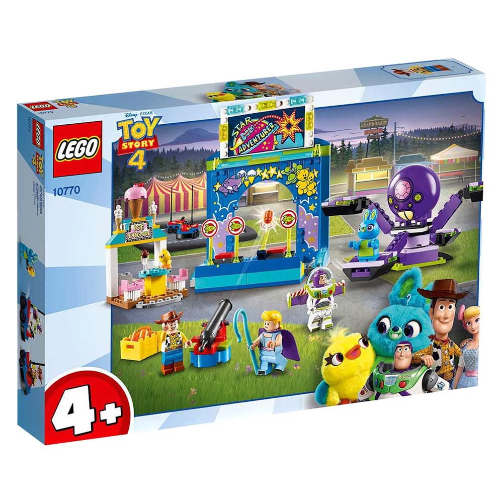 

Конструктор LEGO Juniors Toy Story 4 Парк аттракционов Базза и Вуди (10770)