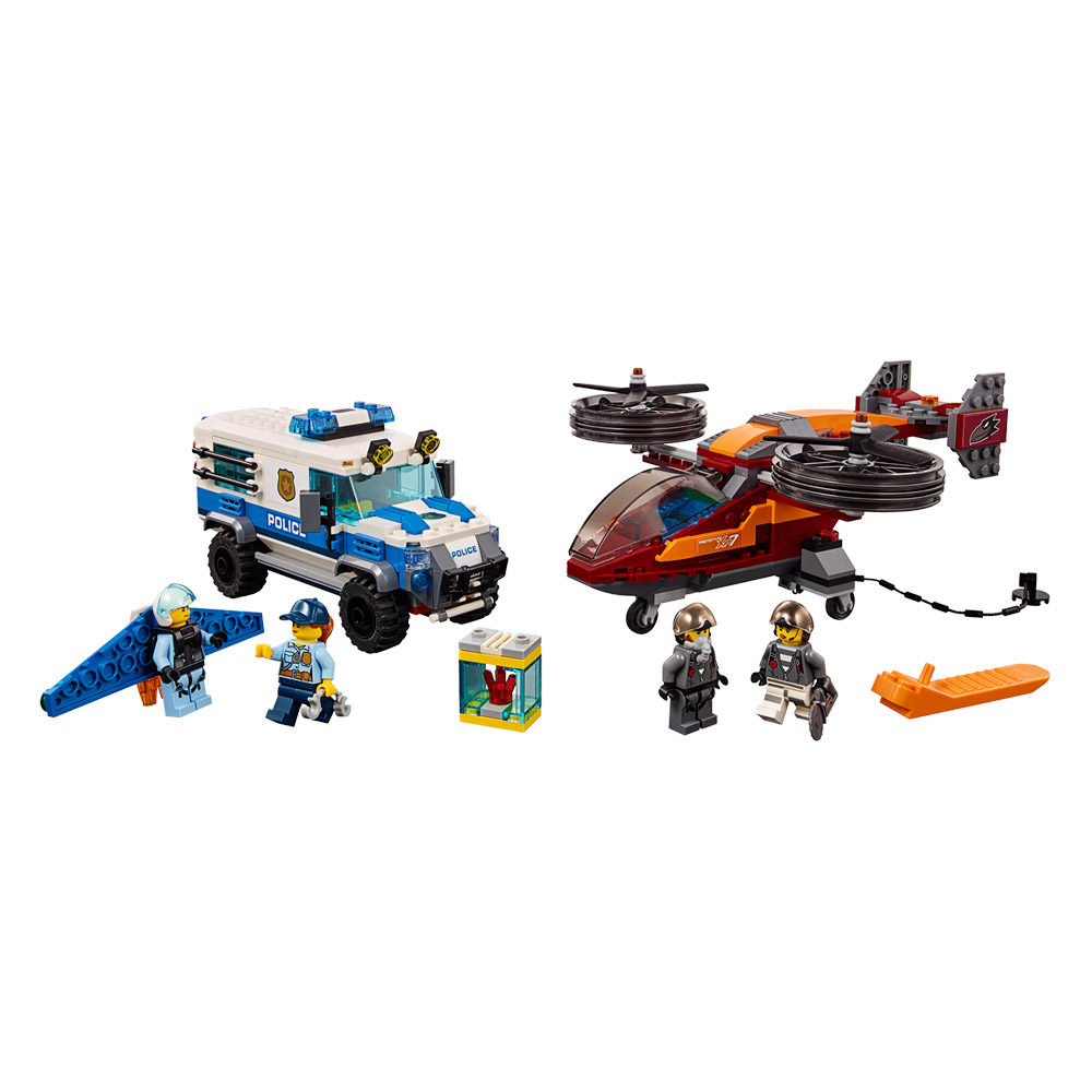 

Конструктор LEGO City Воздушная полиция похищение бриллианта (60209)