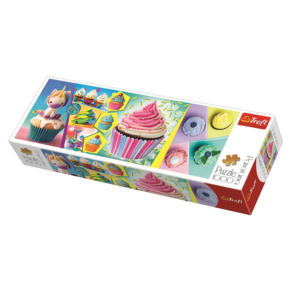 Акция на Пазл Trefl Panorama Цветные кексы 1000 деталей (29045) от Будинок іграшок