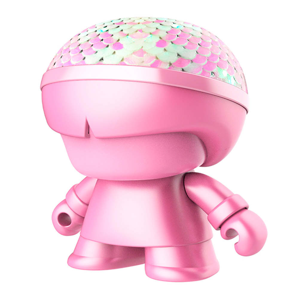 

Портативная колонка Xoopar Mini Xboy LED 7 см розовый металлик с пайетками (XBOY81001.33LE)