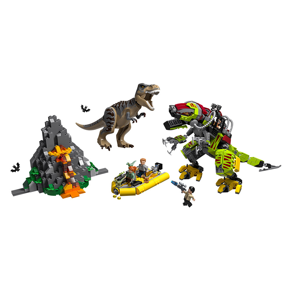 Акция на Конструктор LEGO Jurassic world Бой тиранозавра против робота-динозавра (75938) от Будинок іграшок
