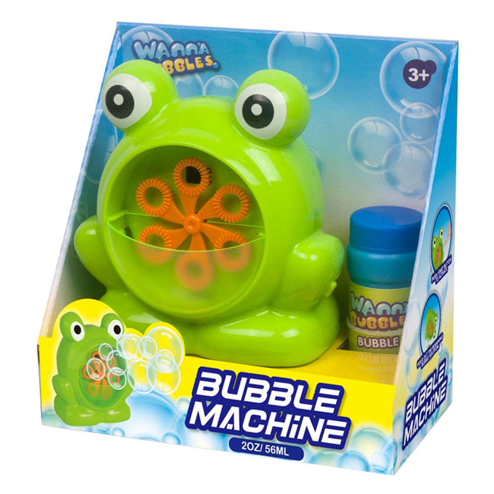 Акція на Набор Wanna Bubbles Генератор пузырьков Зеленый лягушонок (BB149) від Будинок іграшок
